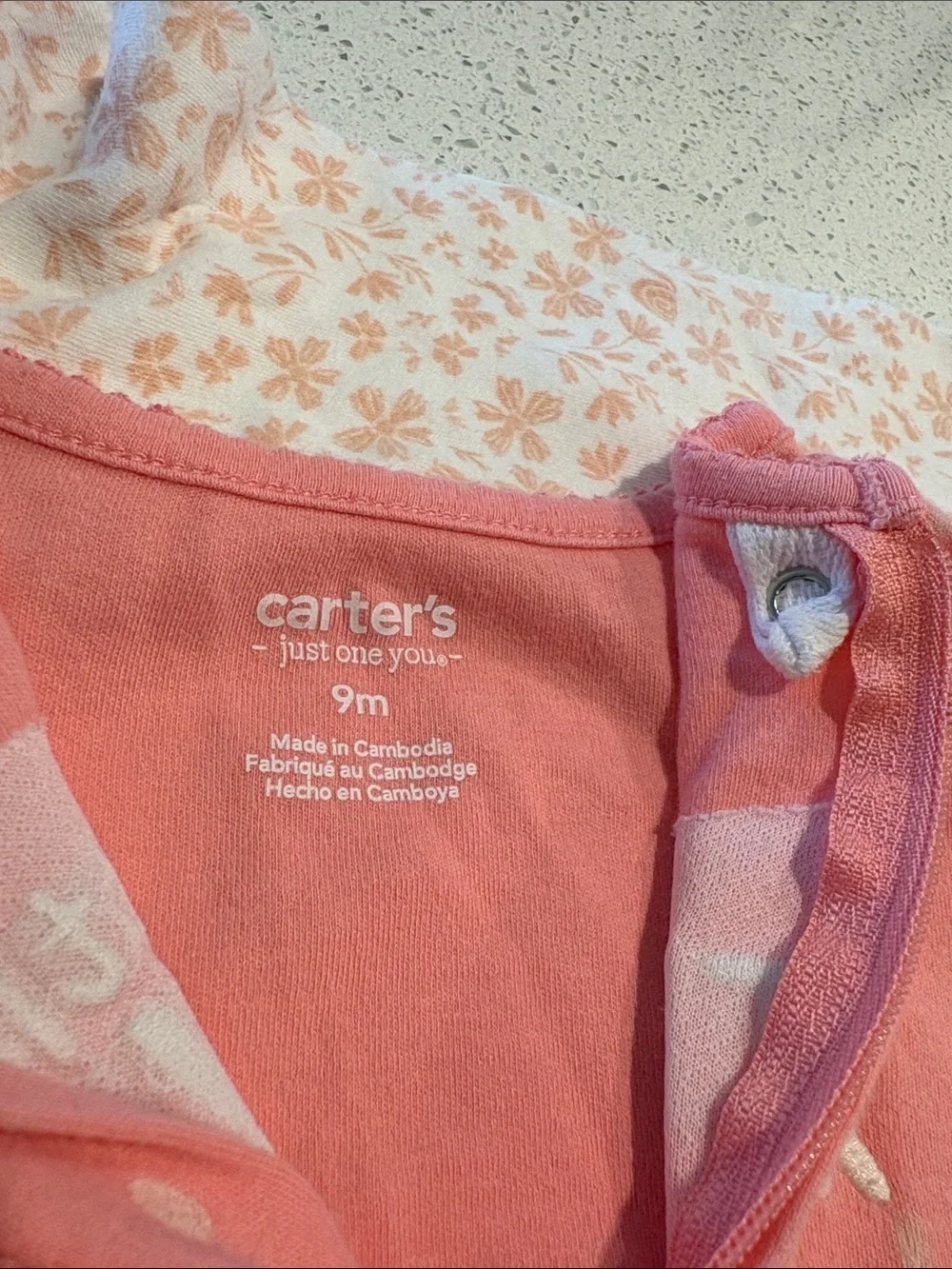 Carter's Pink & Pink and White Print “Little Sister